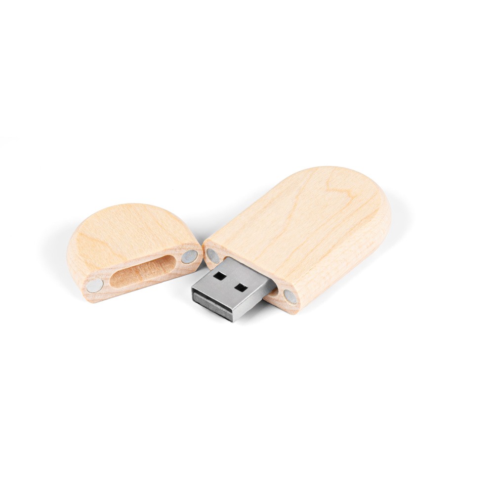 Logo Baskılı Ahşap USB Bellek