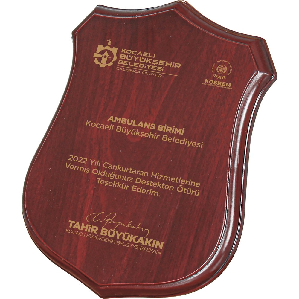 Baskılı Ahşap Plaket