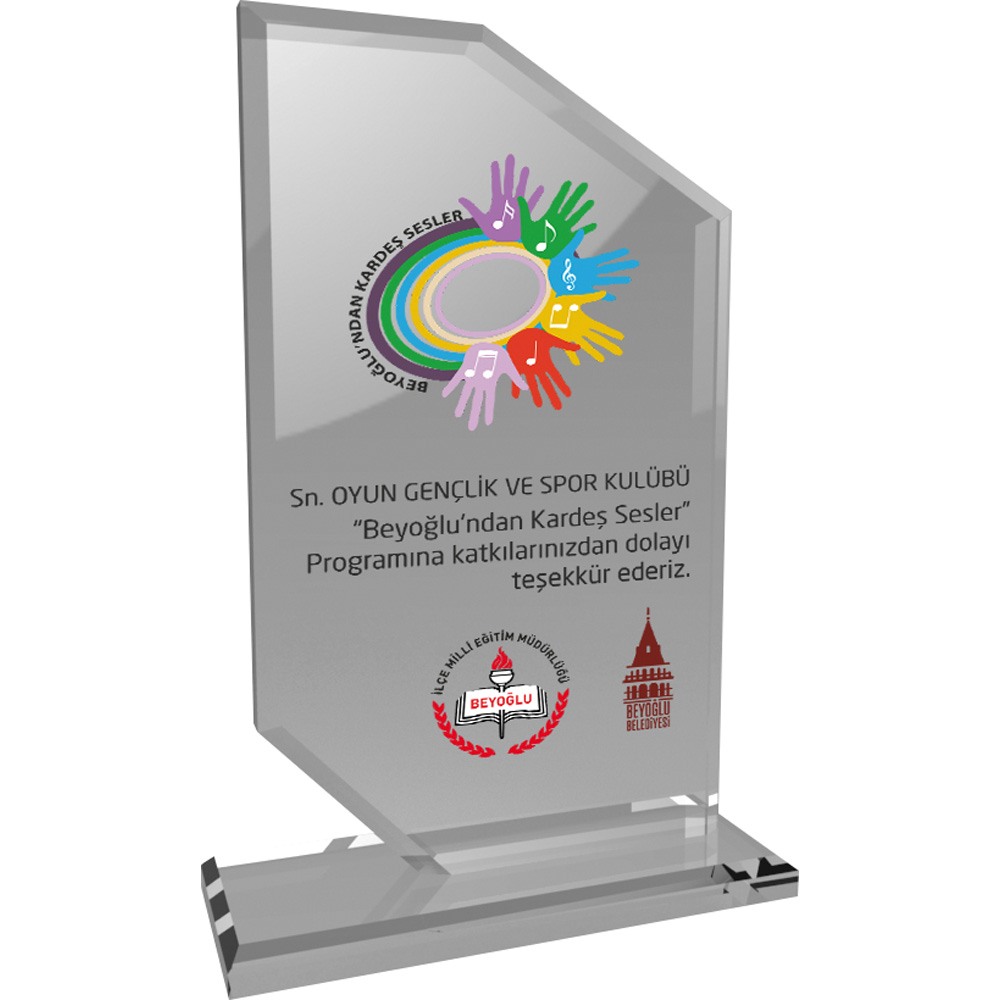 Baskılı Kristal Plaket