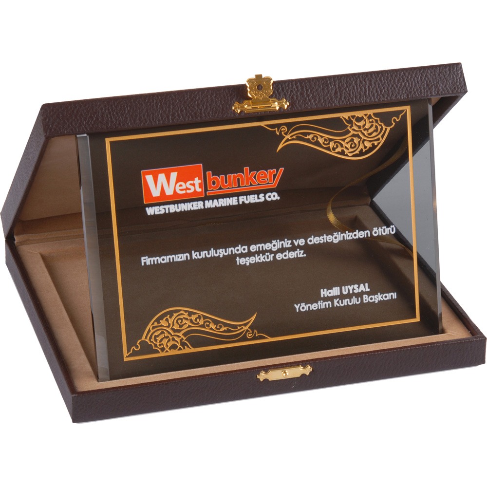 Promosyon Kutulu Kristal Plaket
