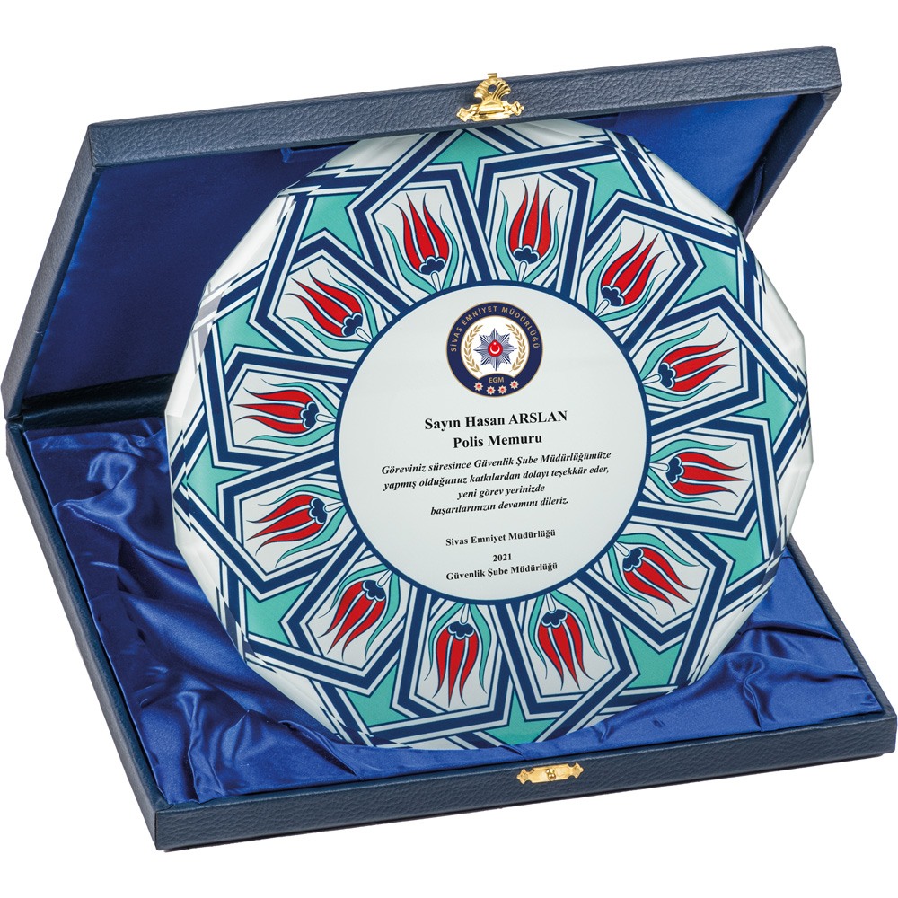 Logo Baskılı Kutulu Kristal Plaket
