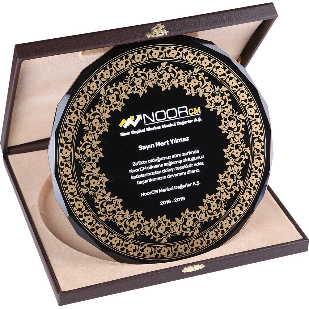 Promosyon Kutulu Kristal Plaket