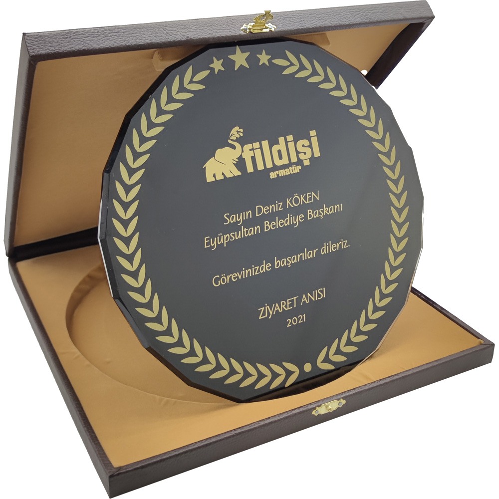 Promosyon Kutulu Kristal Plaket