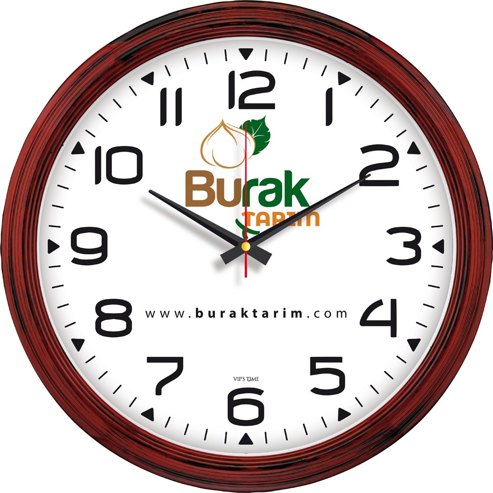 Logo Baskılı Plastik Duvar Saati