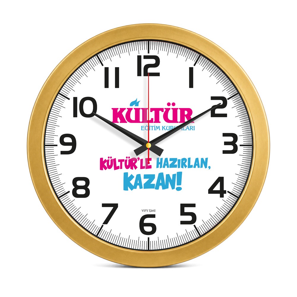Hediye Metalize Duvar Saati